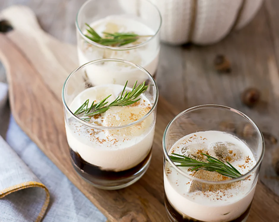 Cinnamon White Russians After-Dinner Cocktail 